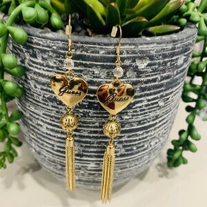 E5- Guess Gold plated long Earrings